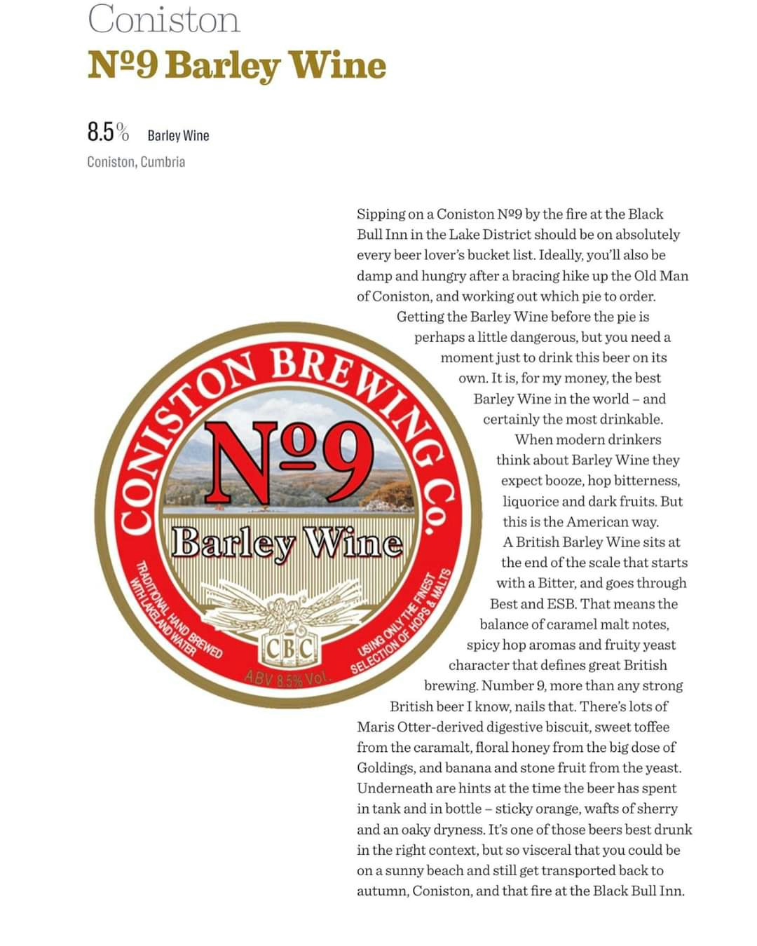 Congratulations to Coniston Brewery! Brewing Services Ltd